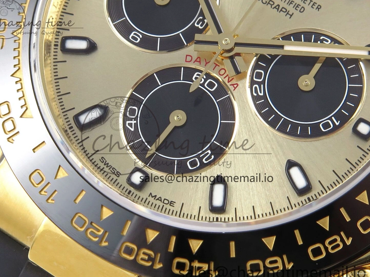 MiroTime 0901 Daytona 116518 VSF 1:1 Best Edition 904L Steel YG Dial on Oysterflex Strap DD Sustainable 1003